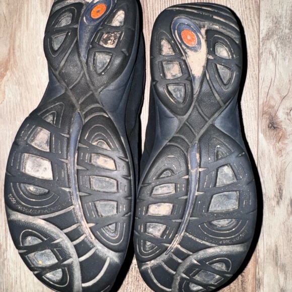 Merrell Womens Sz 10 Shoes Loafer Primo Chill Slide Black Leather Faux Fur Lined - Picture 3 of 5